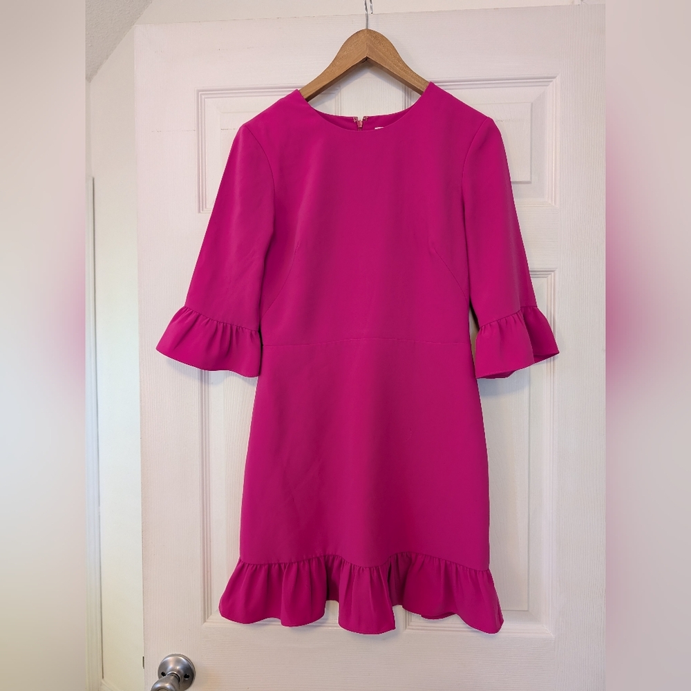 Amanda Uprichard NY Candice Dress In Hot Pink Women's Size Small - Picture 2 of 4
